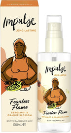 Impulse Fearless Flame Body Mist 100ml | Floral Scent Women’s Body Spray Travel by Impulse