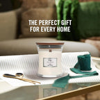 WoodWick Linen Mini Hourglass Scented Candle with Crackling Wick 20hr Burn by WoodWick