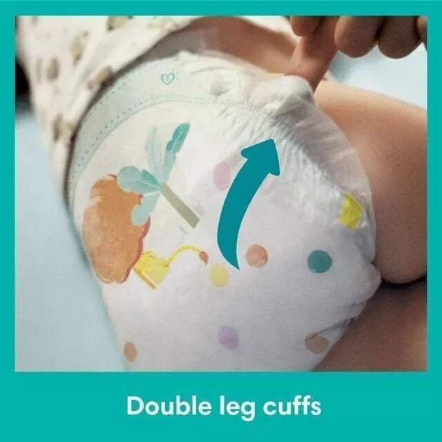 Pampers Baby-Dry Nappy Size 8 17kg+ Jumbo+ Pack 12hr Leak Protection by Pampers