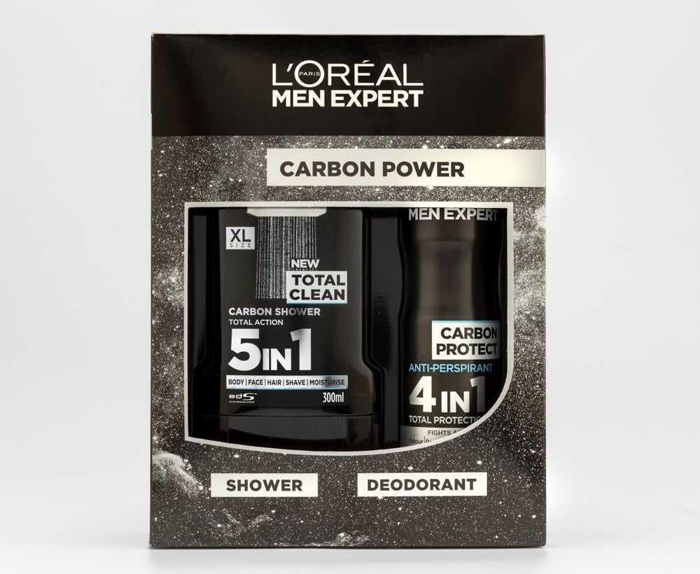 L'Oréal Men Expert Carbon Power Gift Set | Men’s Grooming | Face Wash & Care by L'Oréal