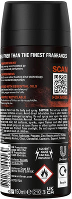 Lynx Fine Fragrance Copper Santal Body Spray 150ml Pack of 6 | 72H Fresh by Lynx