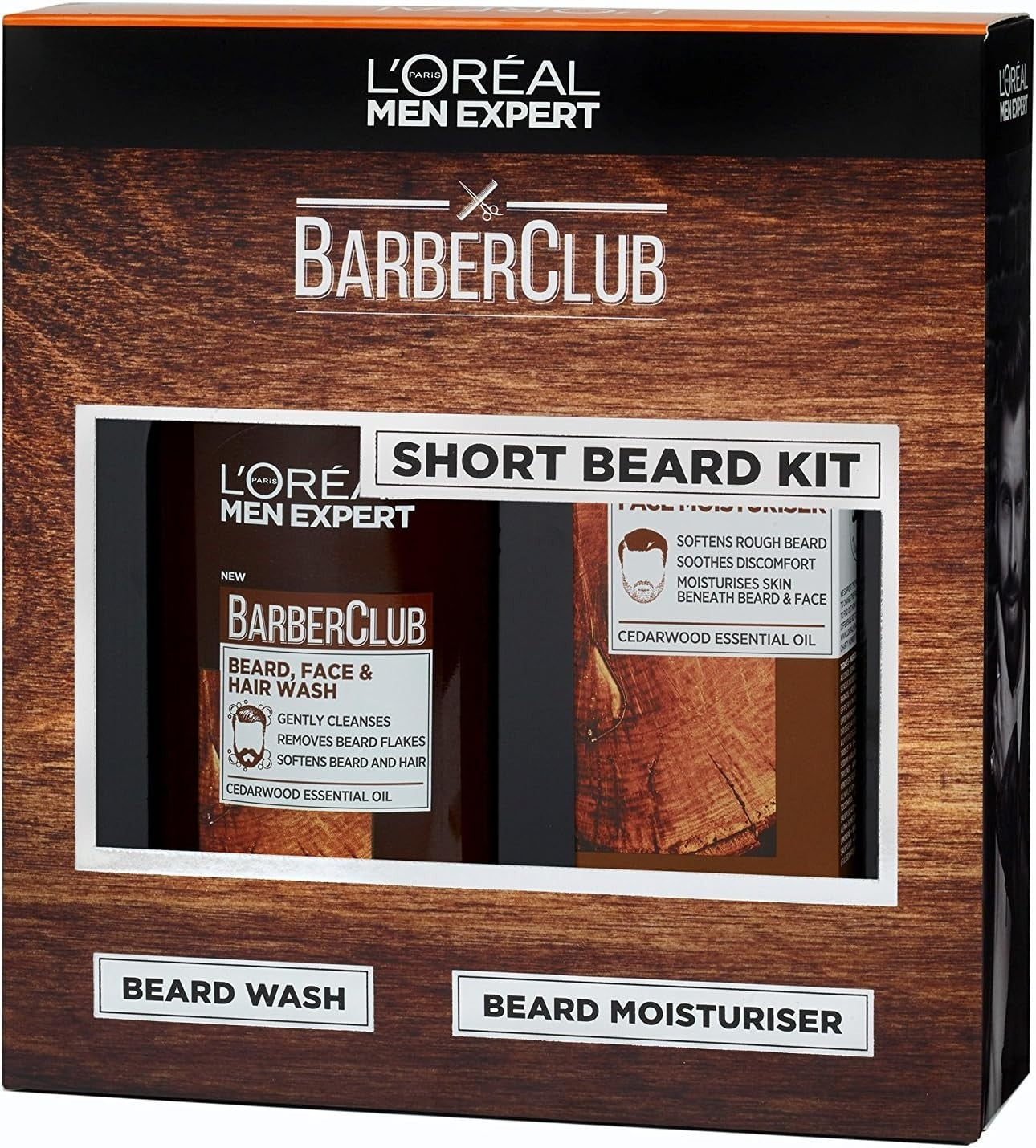 L’Oreal Men Expert Barberclub Gift Set 2pc Cedarwood Oil & Wash for Short Hair by L'Oréal