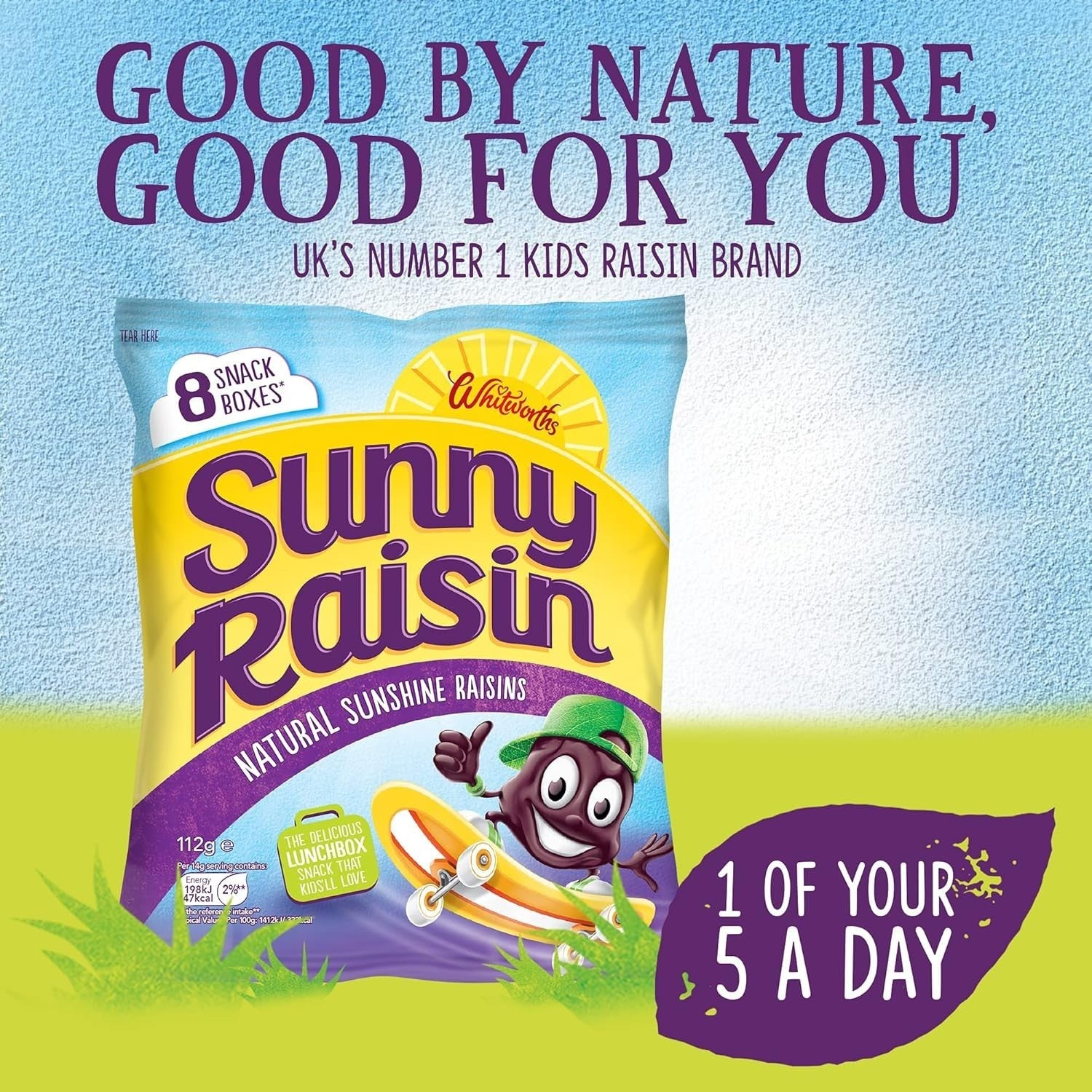 Whitworths Sunny Raisins 96x14g Kids Snack Packs | Vegan Lunchbox Healthy Fruit by Whitworths