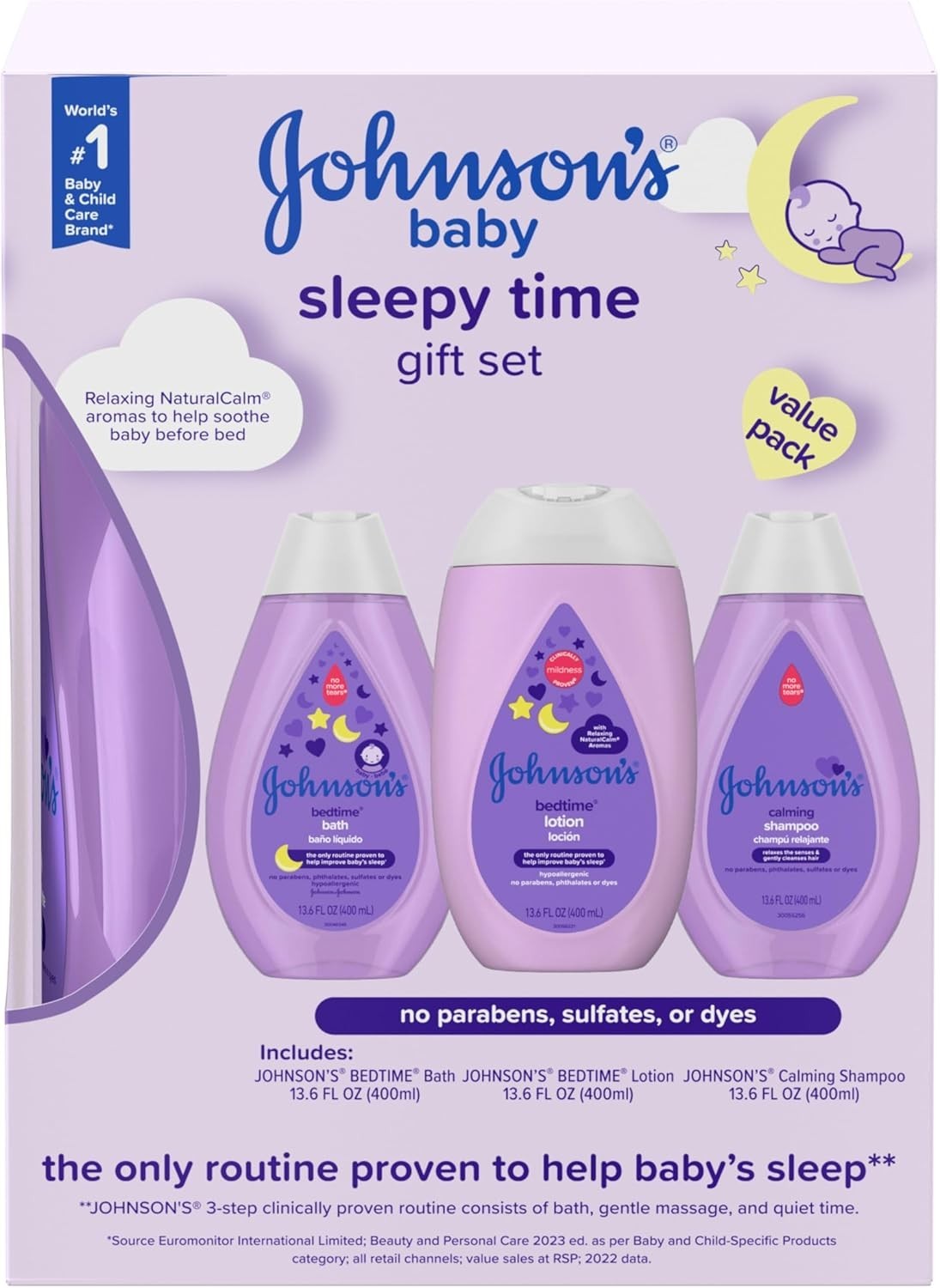 Johnson’s Sleepy Time Baby Gift Set 4pcs Bedtime Essentials Relaxing Aromas by JOHNSON'S