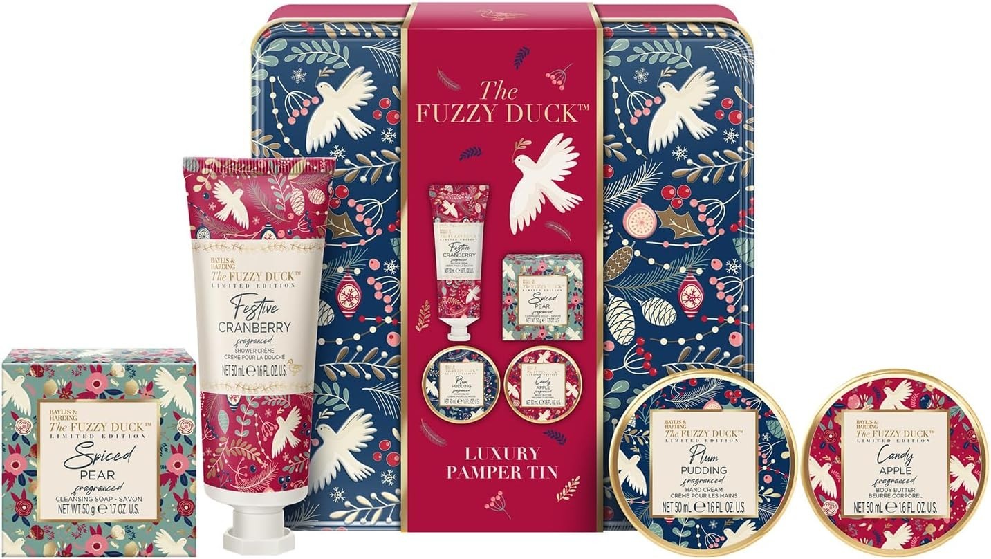 Baylis & Harding Fuzzy Duck Winter Wonderland Pamper Tin Gift Set Vegan Friendly by Baylis & Harding