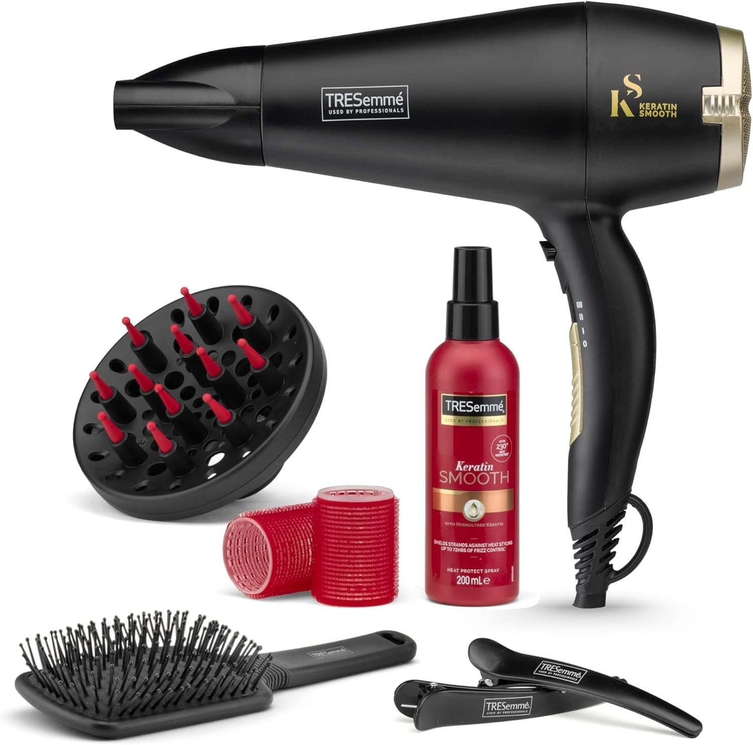 TRESemme Keratin Smooth 2200W Hair Dryer Gift Set with Diffuser & Brush 5543BU by TRESemmé