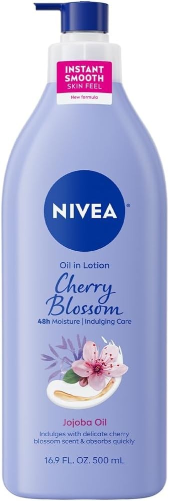 NIVEA Cherry Blossom & Jojoba Oil Body Lotion 500ml Moisturiser for Dry Skin by NIVEA
