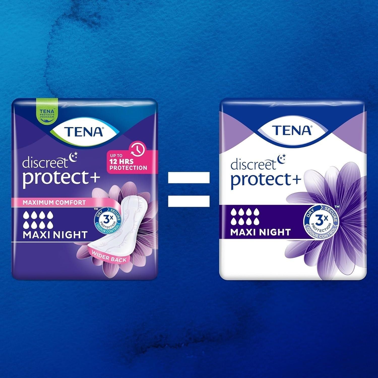 TENA Discreet Maxi Night Pads Women | Incontinence Protection | 48 Count by Tena