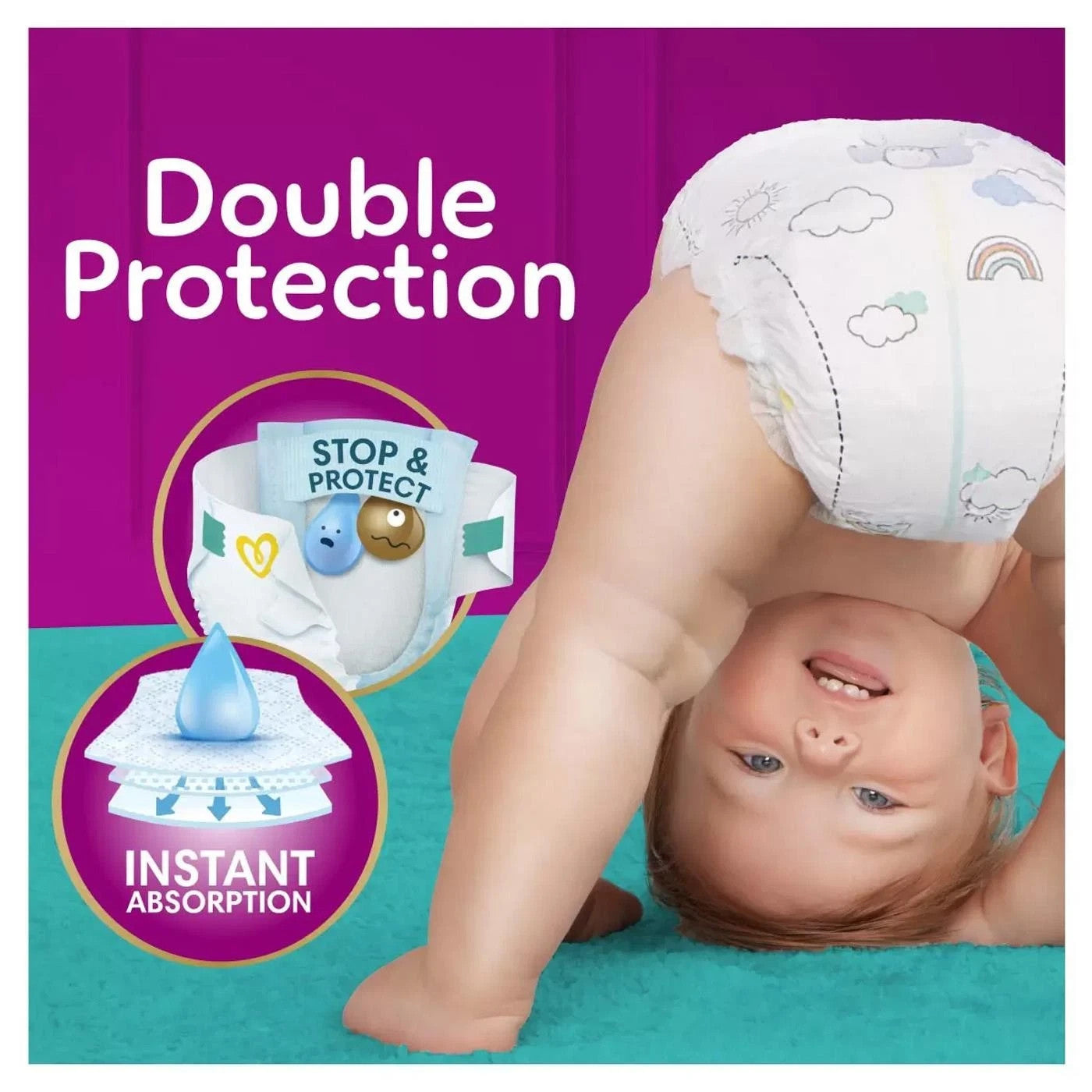 Pampers Premium Protection Size 4 Nappies 9–14kg Monthly Pack 174pcs by Pampers