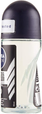 NIVEA Men Black & White Invisible Roll On Deodorant 6x50ml 72h Anti-Perspirant by Nivea Men