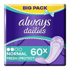Always Dailies Fresh And Protect Pantyliners 60 Pack Of 3 by Always