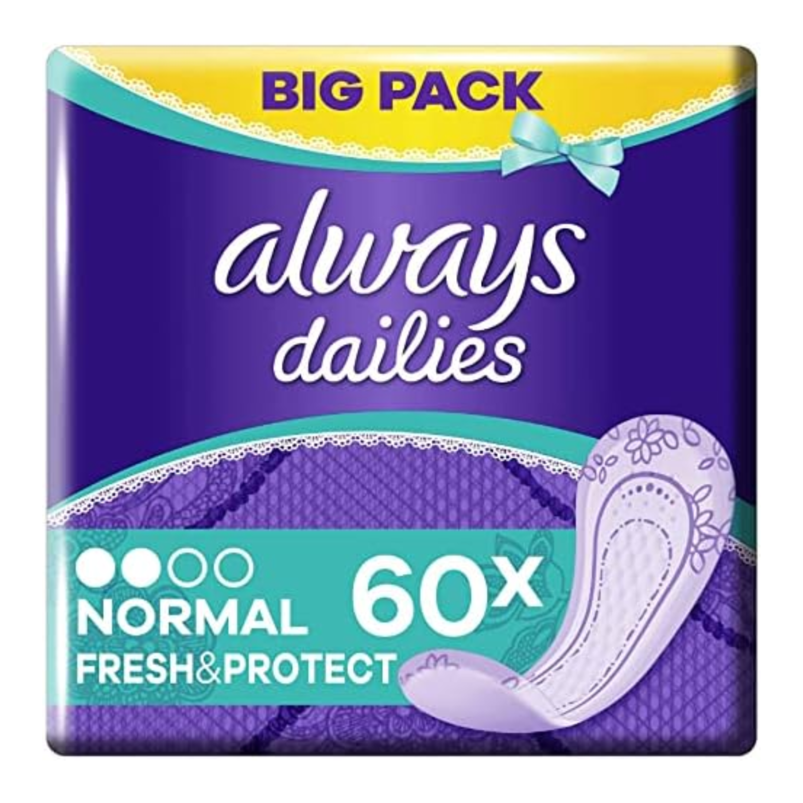 Always Dailies Fresh And Protect Pantyliners 60 Pack Of 3 by Always