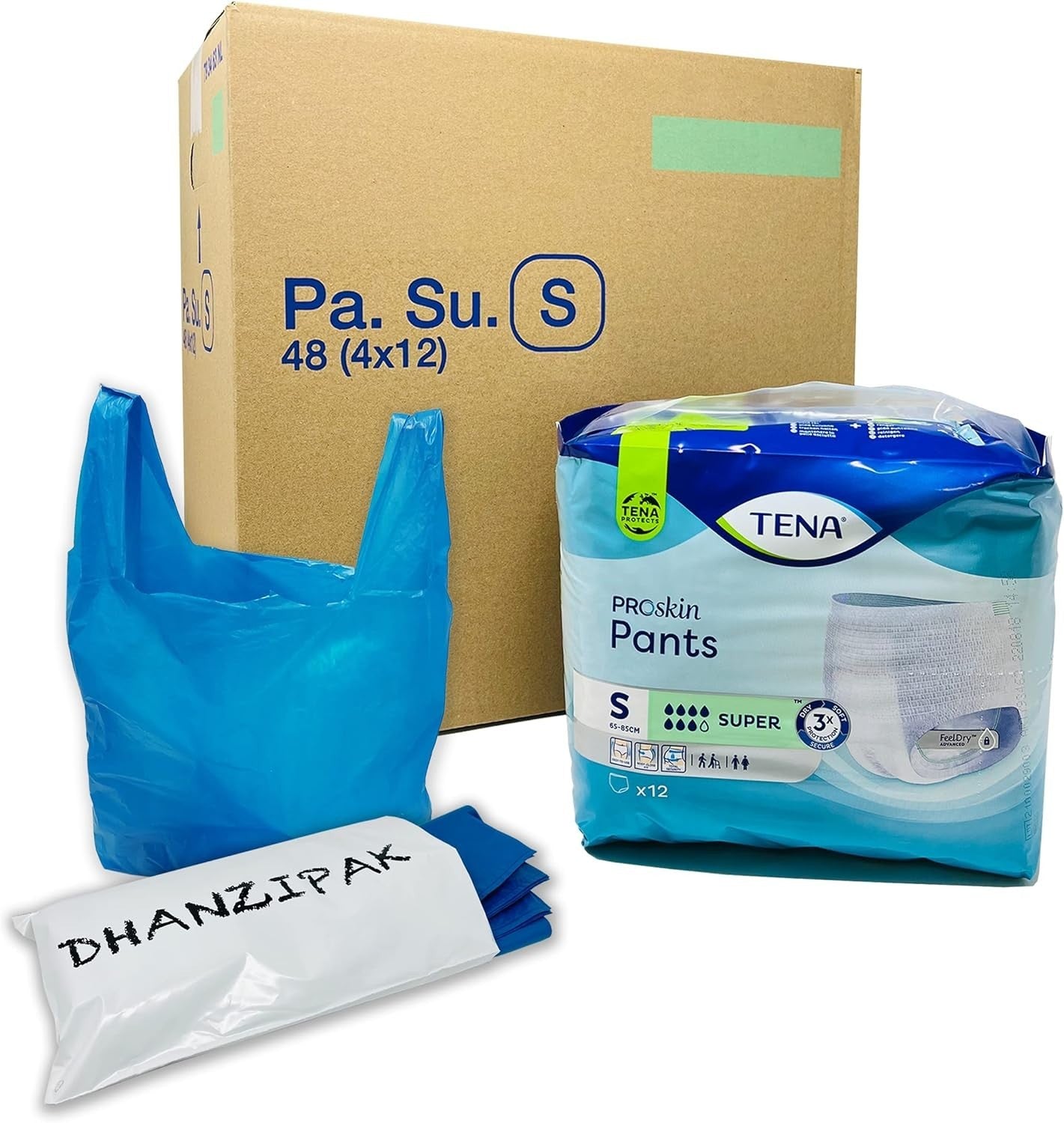 TENA Pants ProSkin Super Small 48 Count | Adult Incontinence Underwear 4x12 by Tena