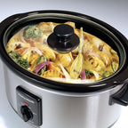 Morphy Richards 3.5L Slow Cooker Brushed Steel 48709 | Compact Family Pot by Morphy Richards