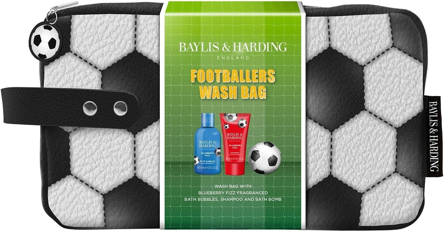 Baylis & Harding Football Stars Wash Bag Gift Set Men’s Grooming Vegan Friendly by Baylis & Harding