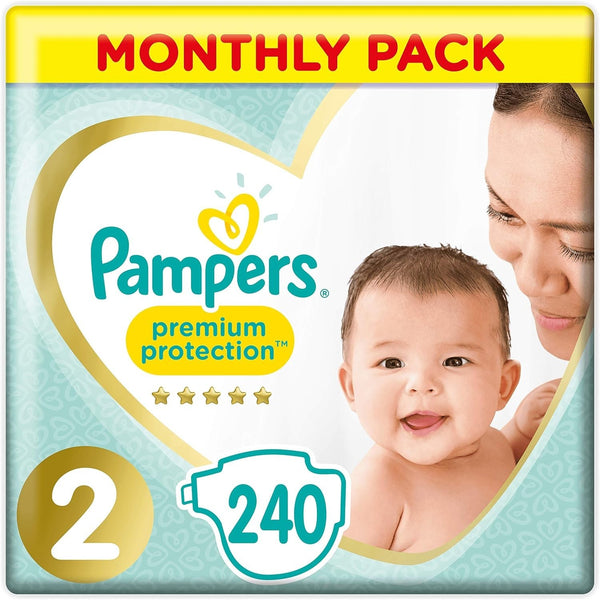 Pampers New Baby Nappies Size 2 Diapers 3-6kg - Bulk Pack 240 Soft Breathable