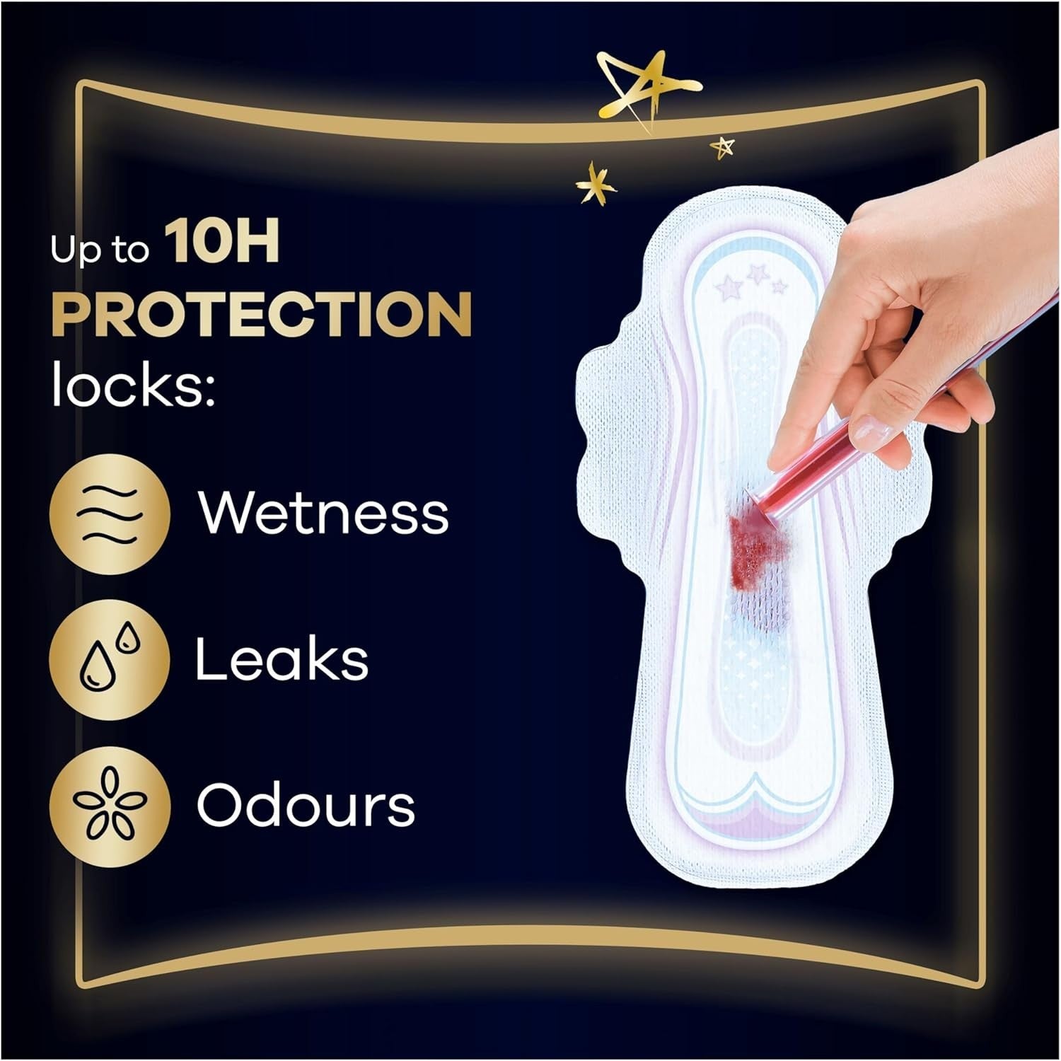 Always Ultra Secure Night Sanitary Towels Size 4 with Wings 20 Pads, Super Absor by Always