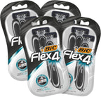 BIC Flex 4 Men’s Razor 12 Disposable Shavers 4 Blades Aloe Vera Vitamin E by BIC