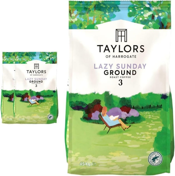 Taylors of Harrogate Lazy Sunday Ground Coffee 454g x3 Bags Medium Roast
