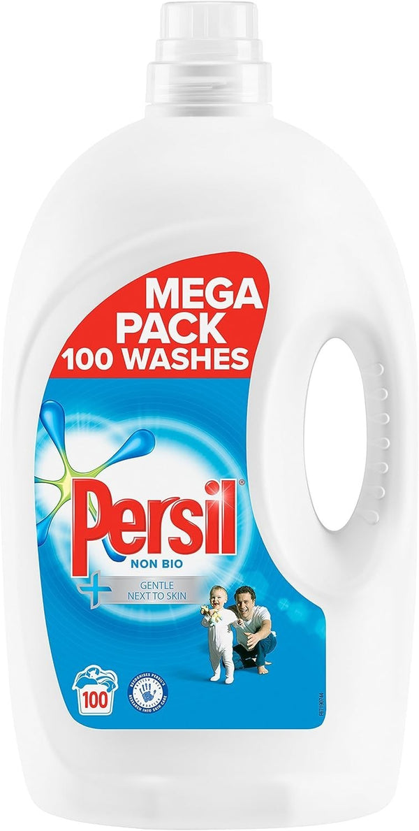 Persil Non Bio Colour Washing Liquid 3.5L Laundry Detergent 100 Washes