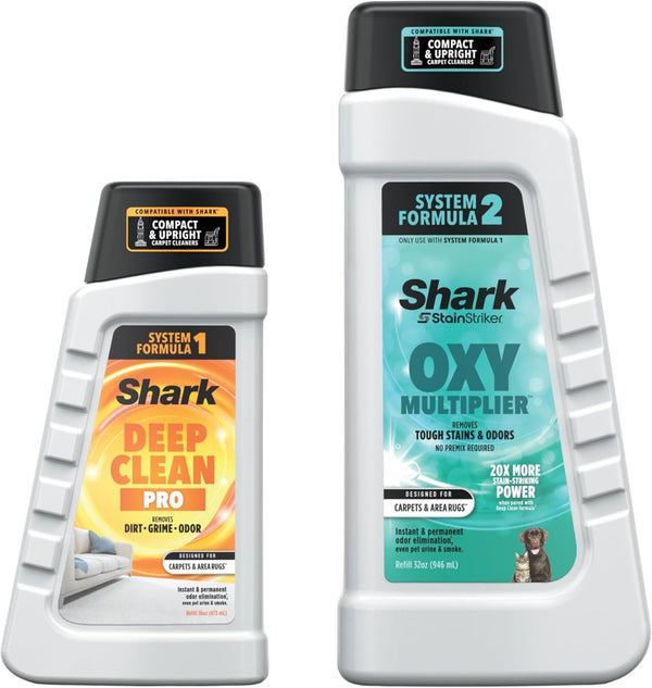 Shark StainStriker Bundle 32oz OXY Multiplier + 16oz Deep Clean Pro Carpet Clean