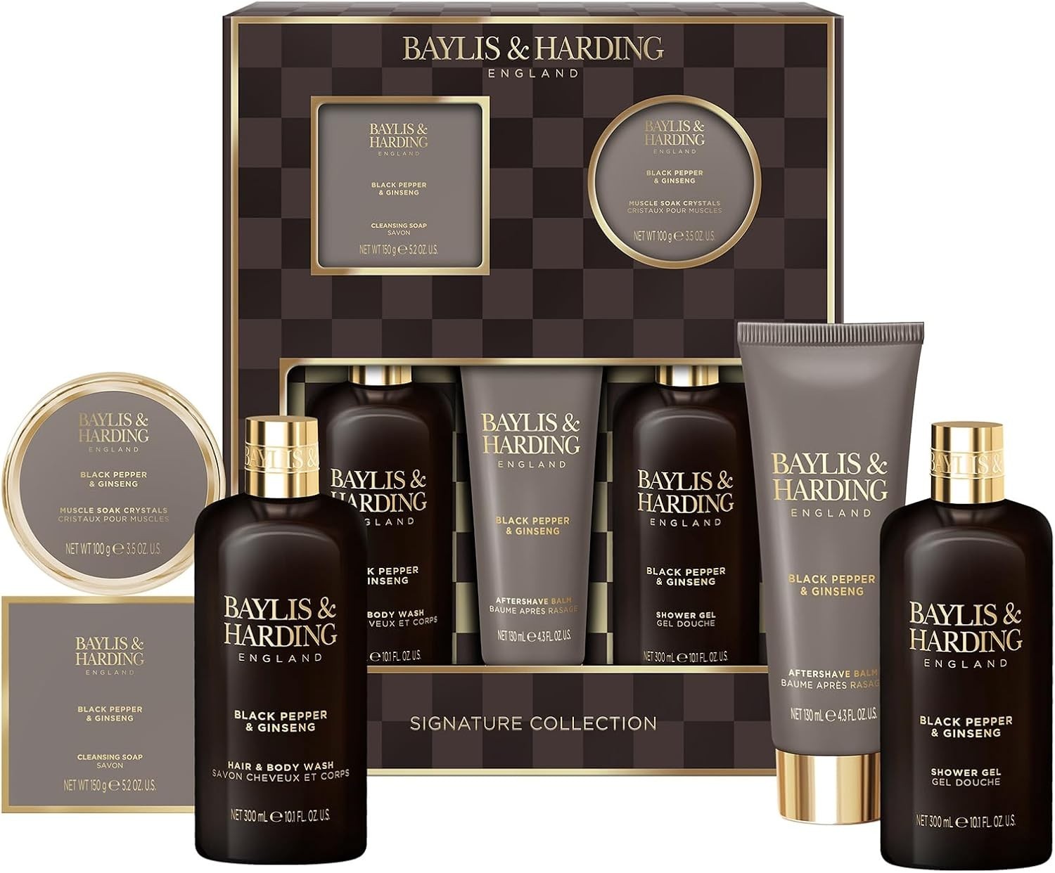 Baylis & Harding Men’s Grooming Gift Set | Black Pepper & Ginseng Vegan by Baylis & Harding