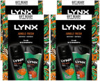 Lynx The Wingmen Jungle Fresh 2pc Gift Set 4pk Body Spray & 3-in-1 Wash for Him by Lynx