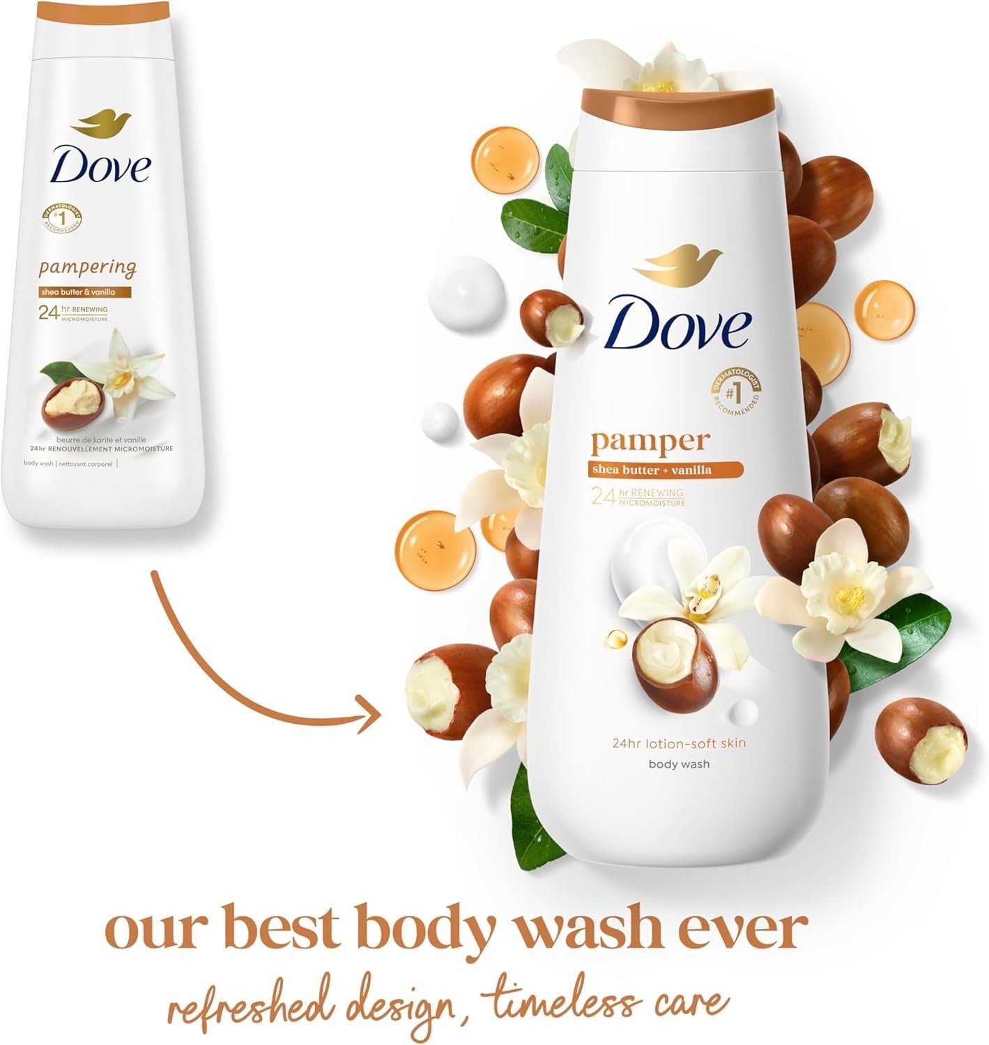 Dove Purely Pampering Body Wash Shea Butter & Warm Vanilla 22oz Moisturising by Dove