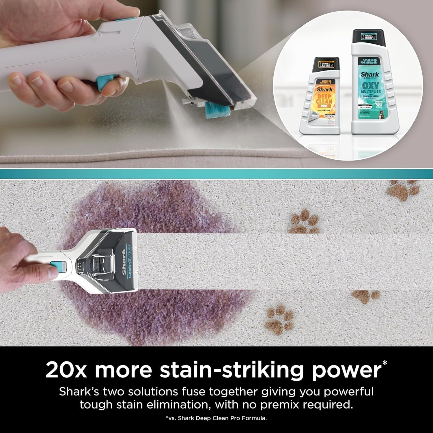 Shark StainStriker Bundle 32oz OXY Multiplier + 16oz Deep Clean Pro Carpet Clean by Shark