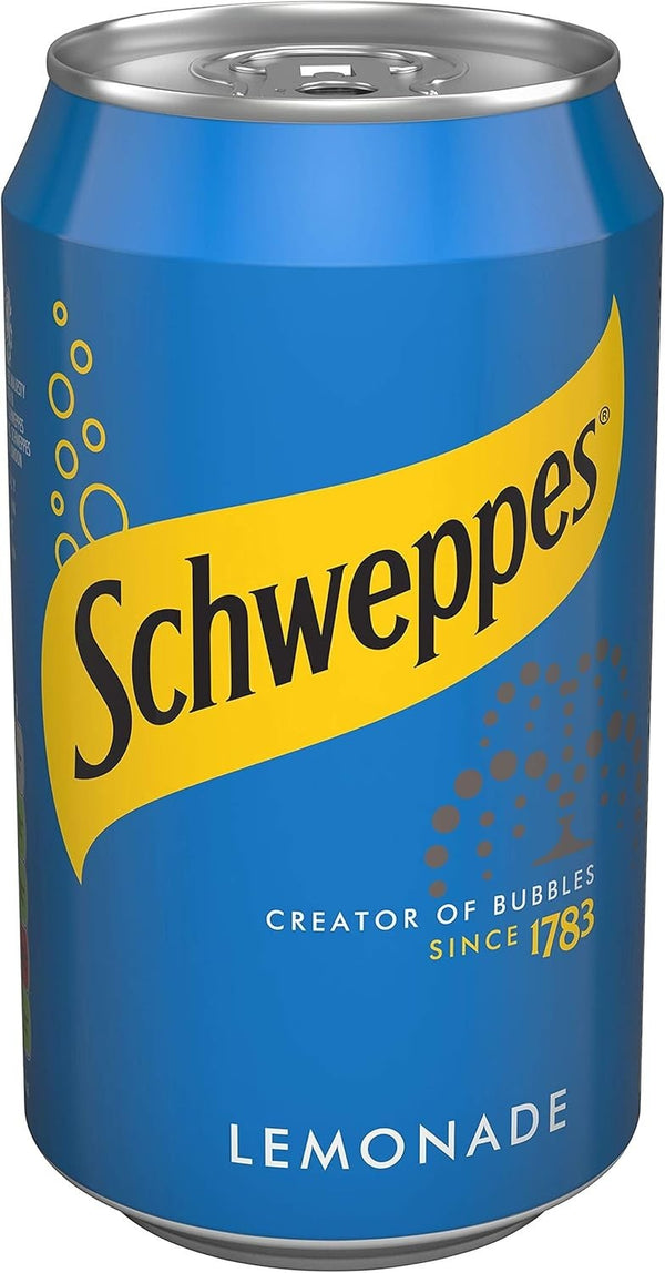 Schweppes Lemonade Cans, 24 x 330ml Bundle | Sparkling Lemon Soft Drink
