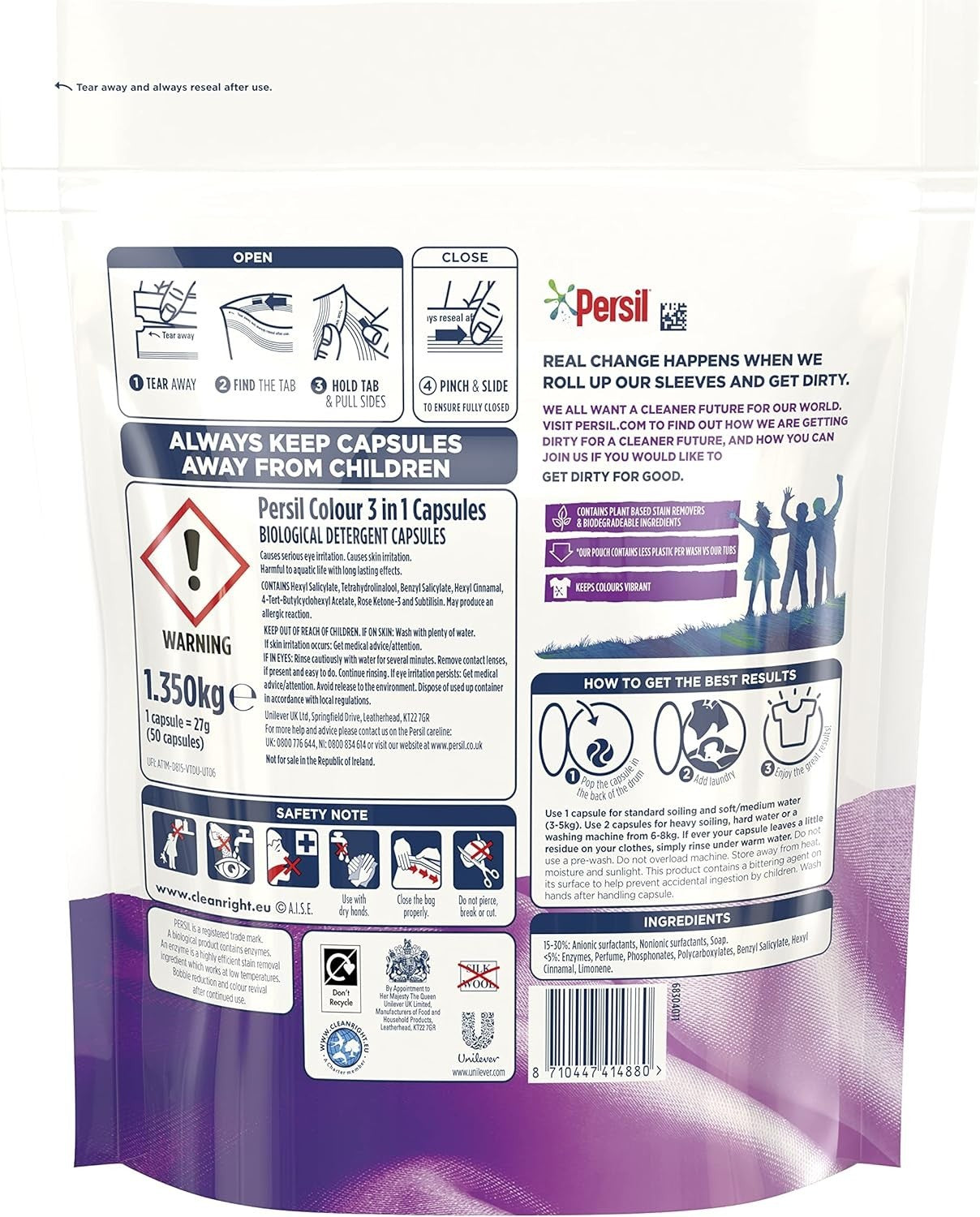 Persil 3in1 Colour Laundry Capsules 150 Washes | 3 x 50 | Mega Refill Pack by Persil