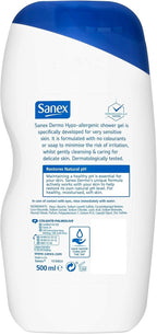 Sanex Dermo Hypo-Allergenic Shower Gel 500ml Pack of 6 - Sensitive Skin Care by Sanex