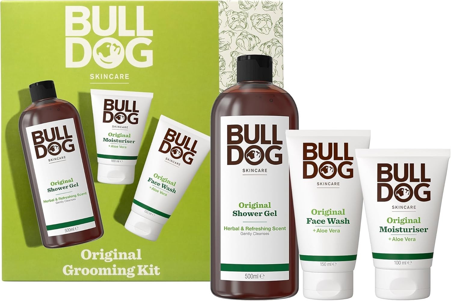 Bulldog Skincare Men’s Gift Set | Original Grooming Kit | Vegan Skincare 750ml by BULLDOG