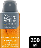 Dove Men+Care Sandalwood & Vanilla Anti-Perspirant Spray 200ml Pack of 3 by DOVE MEN + CARE