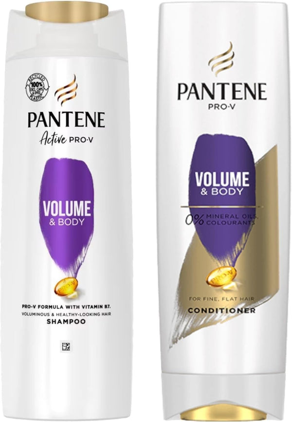 Pantene PRO-V Volume & Body Shampoo 400ml + Conditioner 360ml Set | 2 Pack