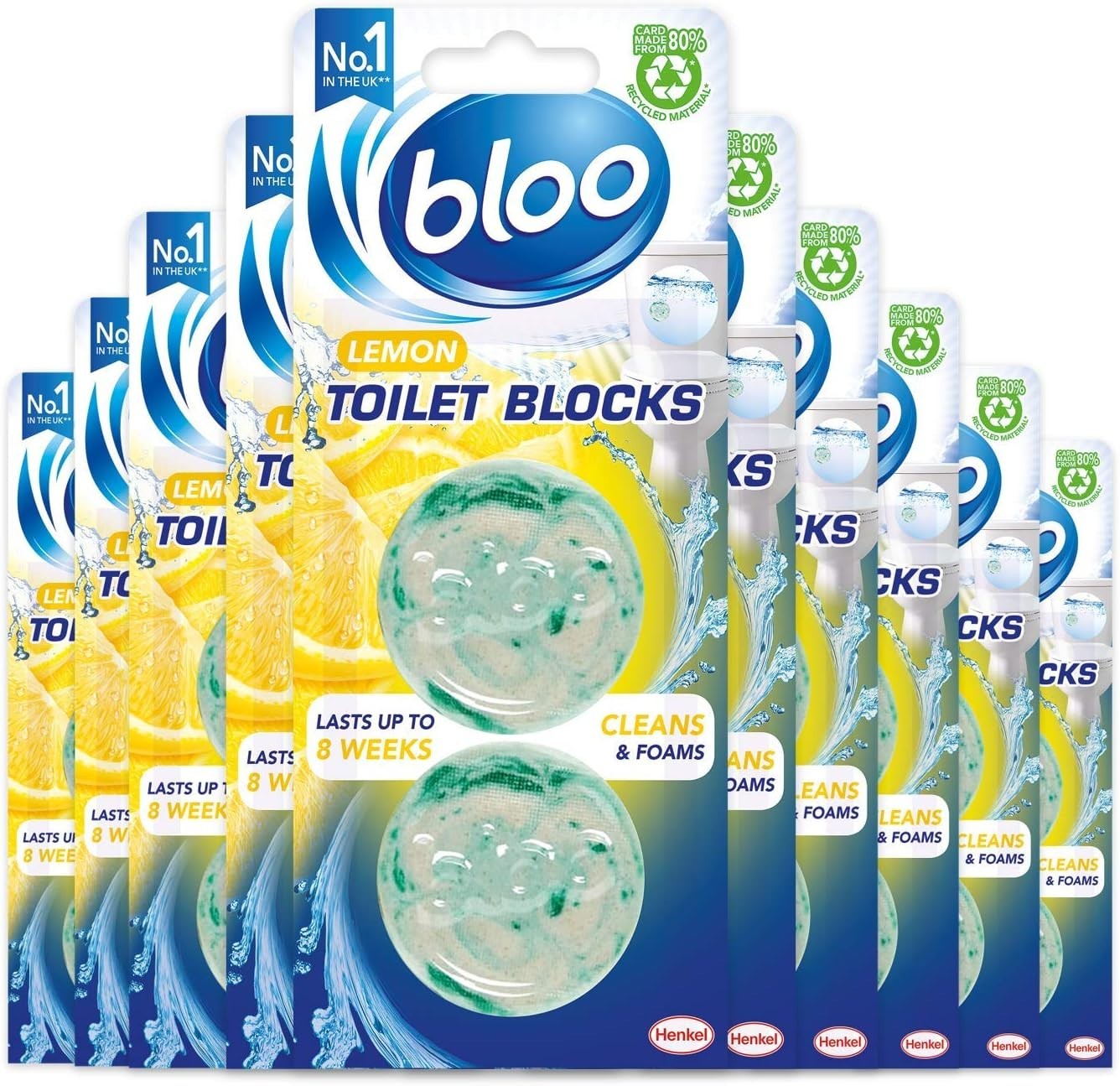 Bloo In Cistern Twin Blocks Citrus Zest Toilet Cleaner 10x2pk Foaming Fresh by Bloo