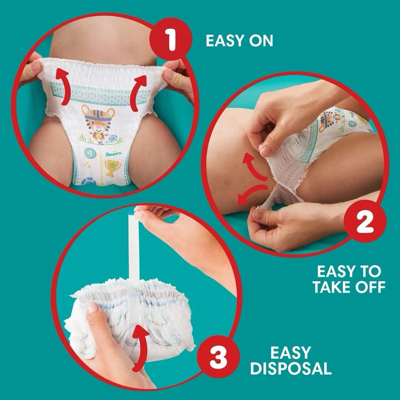 Pampers Baby-Dry Pants Size 9 (17kg+) Pull-Up Disposable Nappies Diapers 19/40 by Pampers