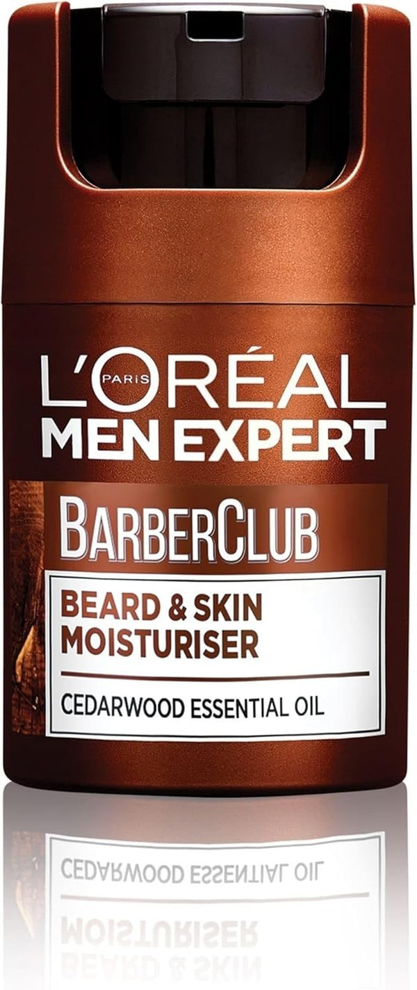 L'Oreal Men Expert Barber Club Beard & Face Moisturiser 50ml Cedarwood UK