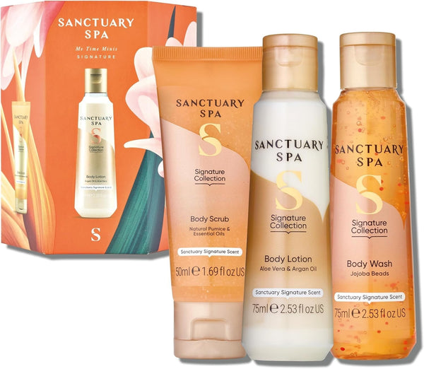 Sanctuary Spa Me Time Minis 200ml Vegan Beauty Gift Set for Women Birthday Her