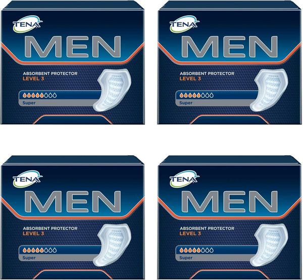 TENA Men Level 3 Guards Super Absorbent Incontinence Pads 4x64 Pack