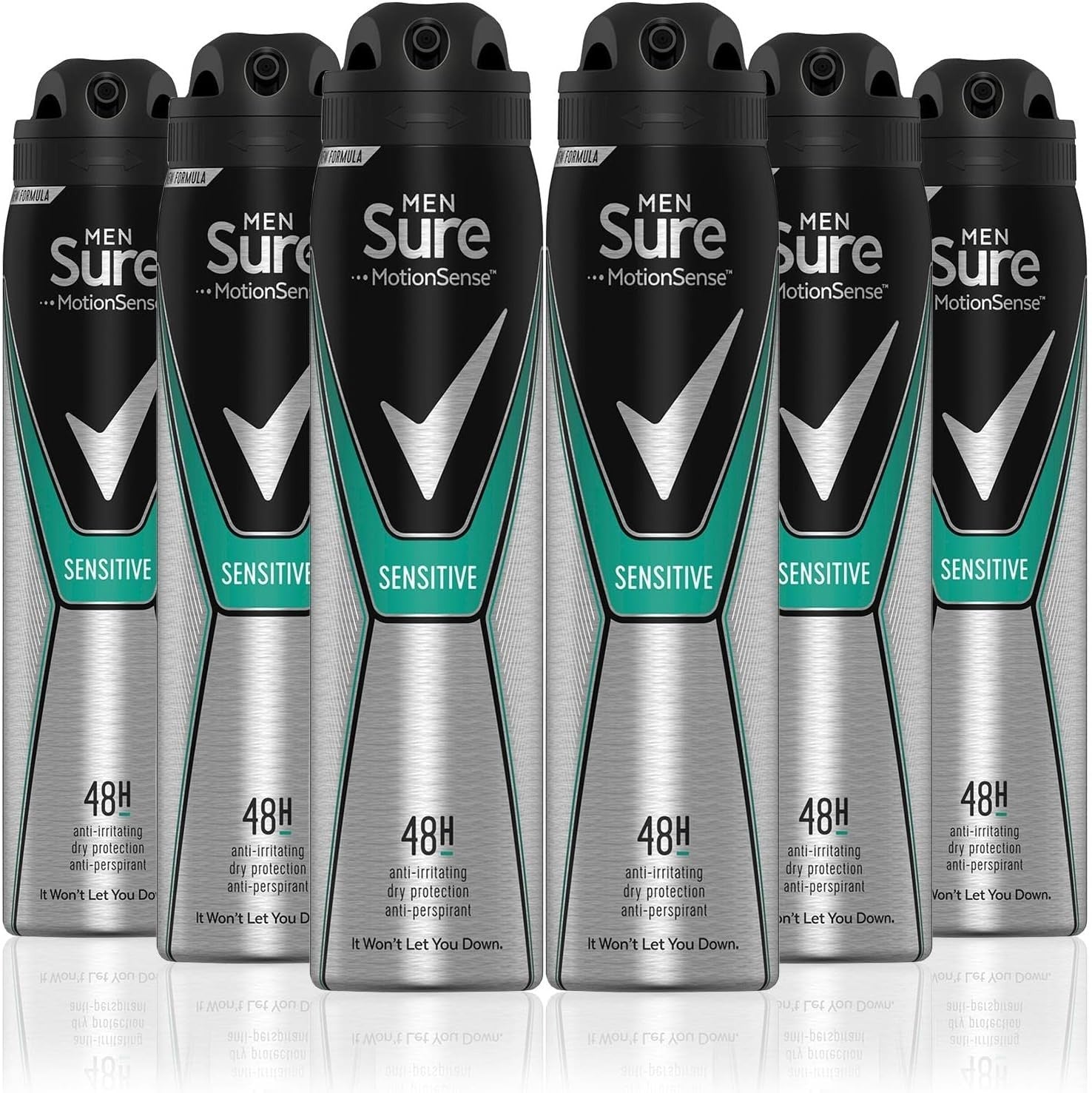 Sure Men Motionsense Sensitive Anti-Perspirant Deodorant Spray 250ml x6 Pack by SURE