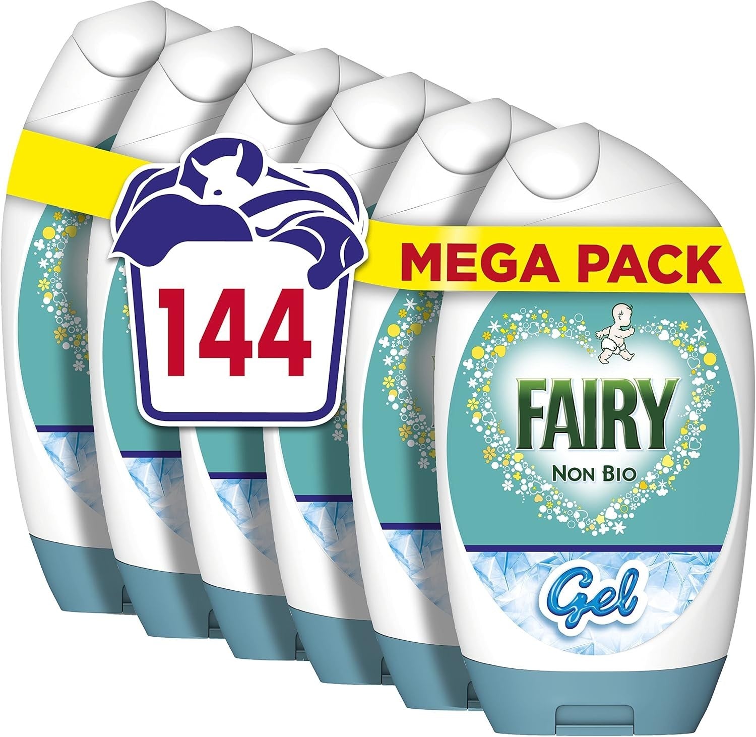 Fairy Non-Bio Washing Gel 144 Washes 5.33L Sensitive Skin Laundry Detergent by Fairy