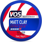 VO5 Extreme Style Matt Clay 75ml x6 | Sculpted Texture Strong Hold Matte Finish by V05