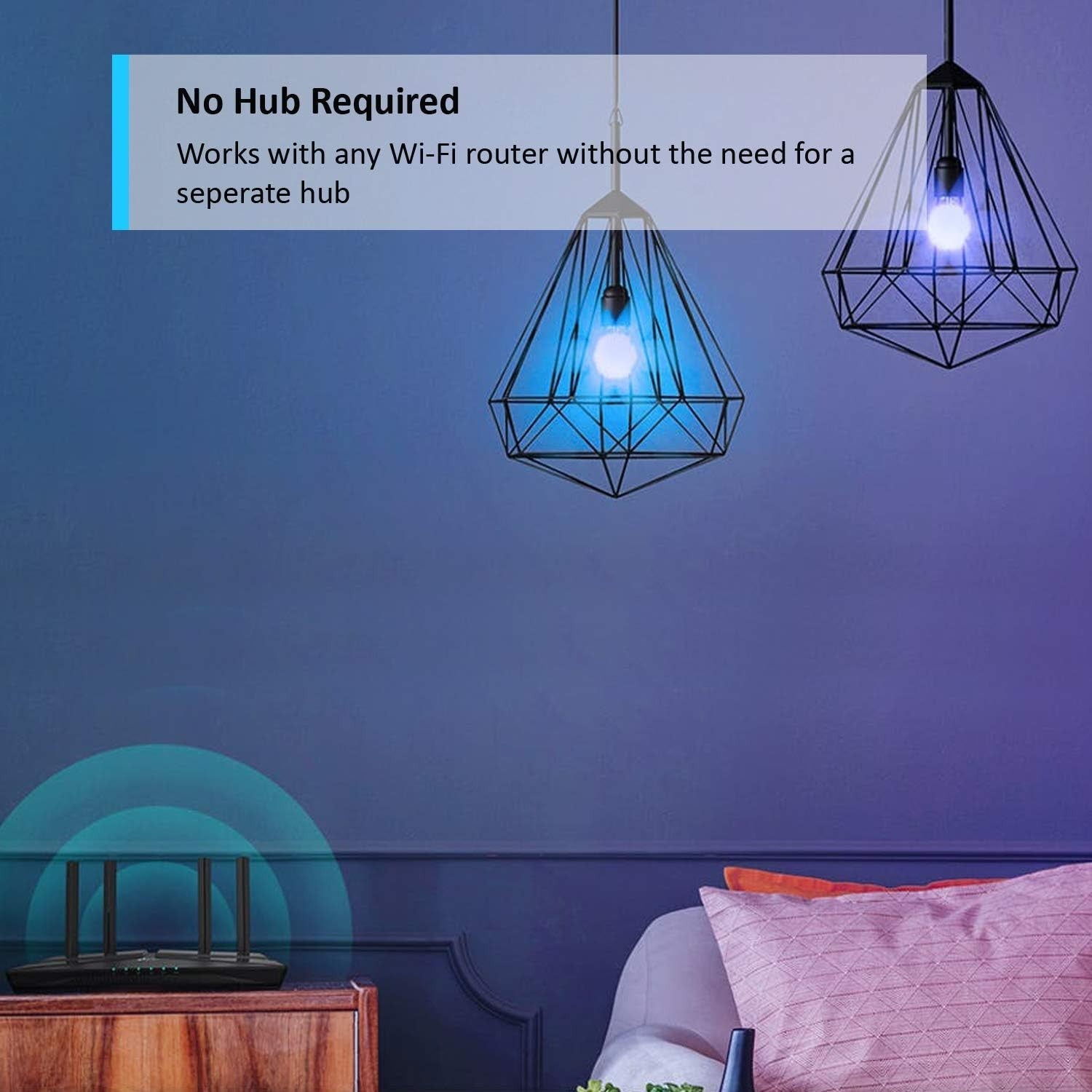 TP-Link Tapo L530B Smart WiFi Bulb B22 9W Multicolour 4 Pack Alexa Google Home by Tapo