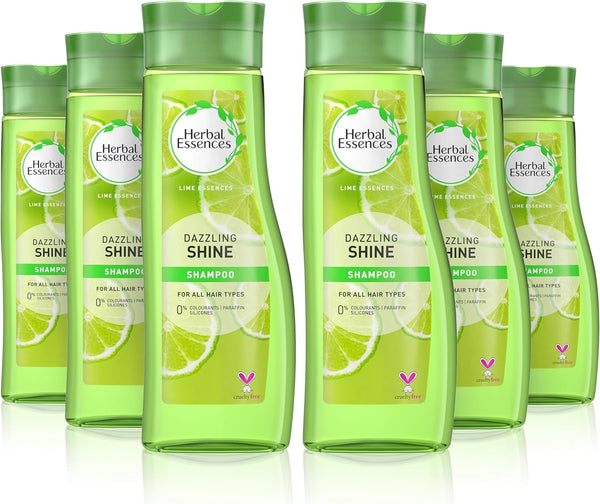 Herbal Essences Dazzling Shine Shampoo 400ml Pack of 6 For All Hair Types