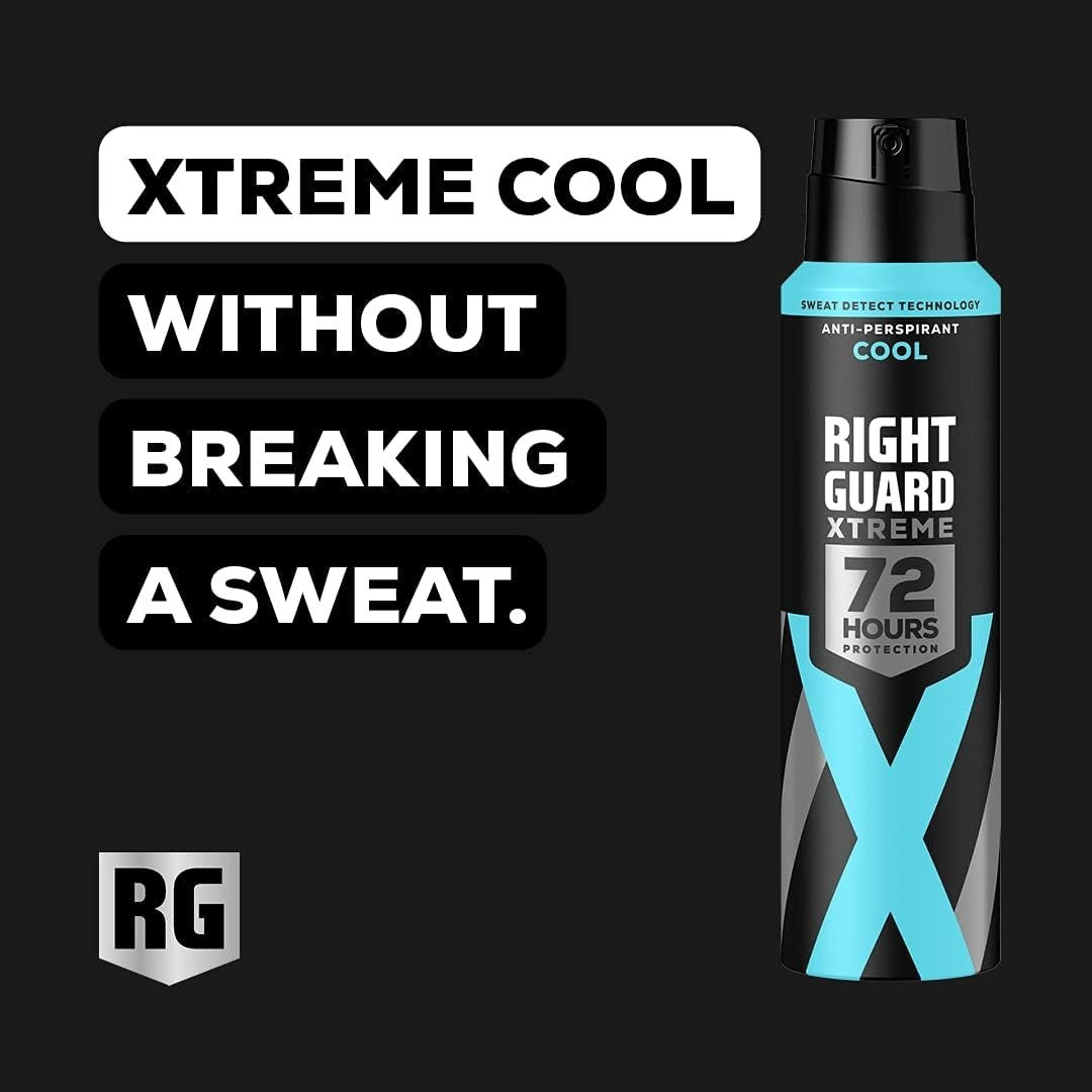 Right Guard Men’s Deodorant Xtreme Cool Anti-Perspirant Spray 150ml 6 Pack by Right Guard