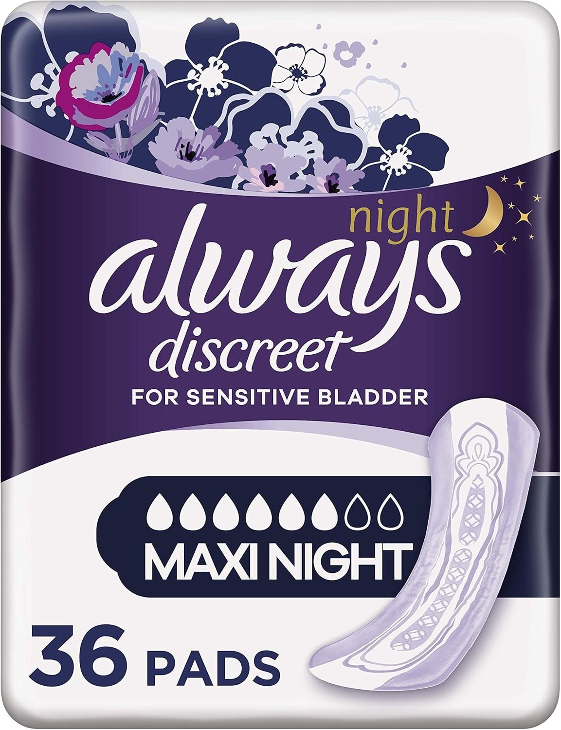 Always Discreet Maxi Night Incontinence Pads For Women by Always Discreet