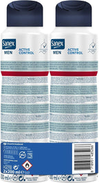 Sanex Active Control Men’s Deodorant Spray 200ml Pack of 2 All Day Protection by Sanex