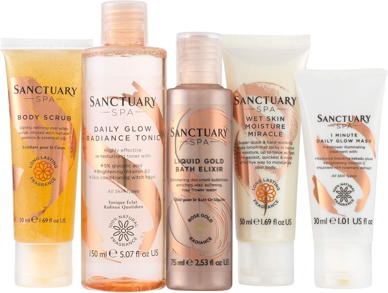 Sanctuary Spa Time to Glow Gift Set | Vegan Skincare for Women | Face & Body by Sanctuary