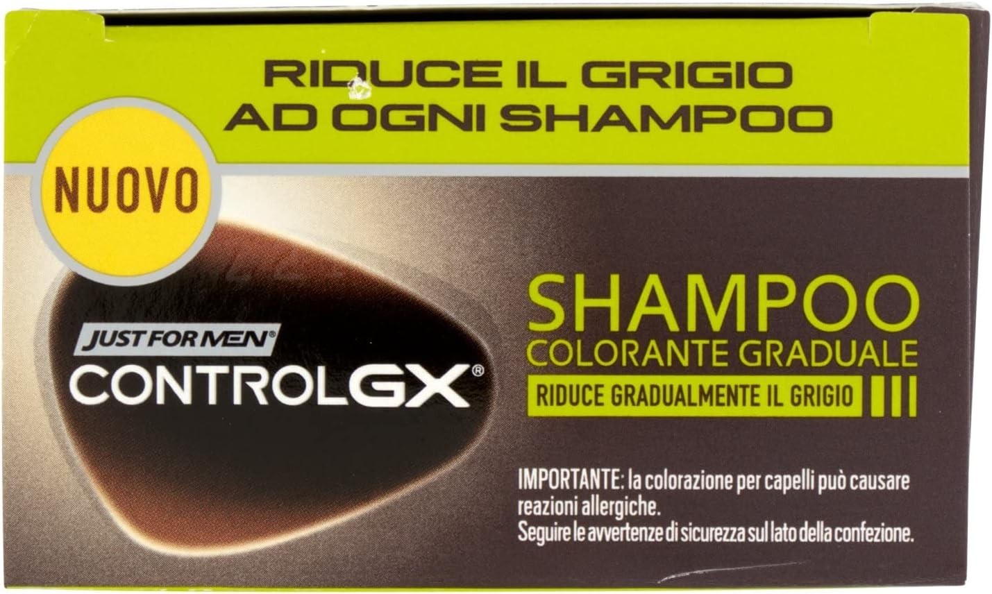 Just For Men Control GX Grey Reducing Shampoo Black 118ml Gradual Hair Colour by Just For MEN